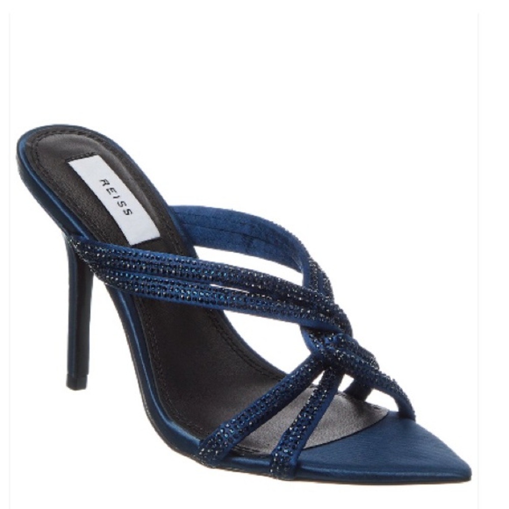Elegant Blue Strappy Women's Heels